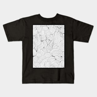 Line Pattern III, Digital Drawing Kids T-Shirt